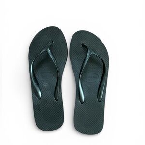 Havaianas Women's Black Wedge Flip Flops